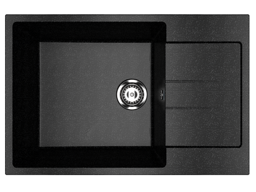 Кухонная мойка Ulgran Classic U-602-308 75х50 цвет черный
