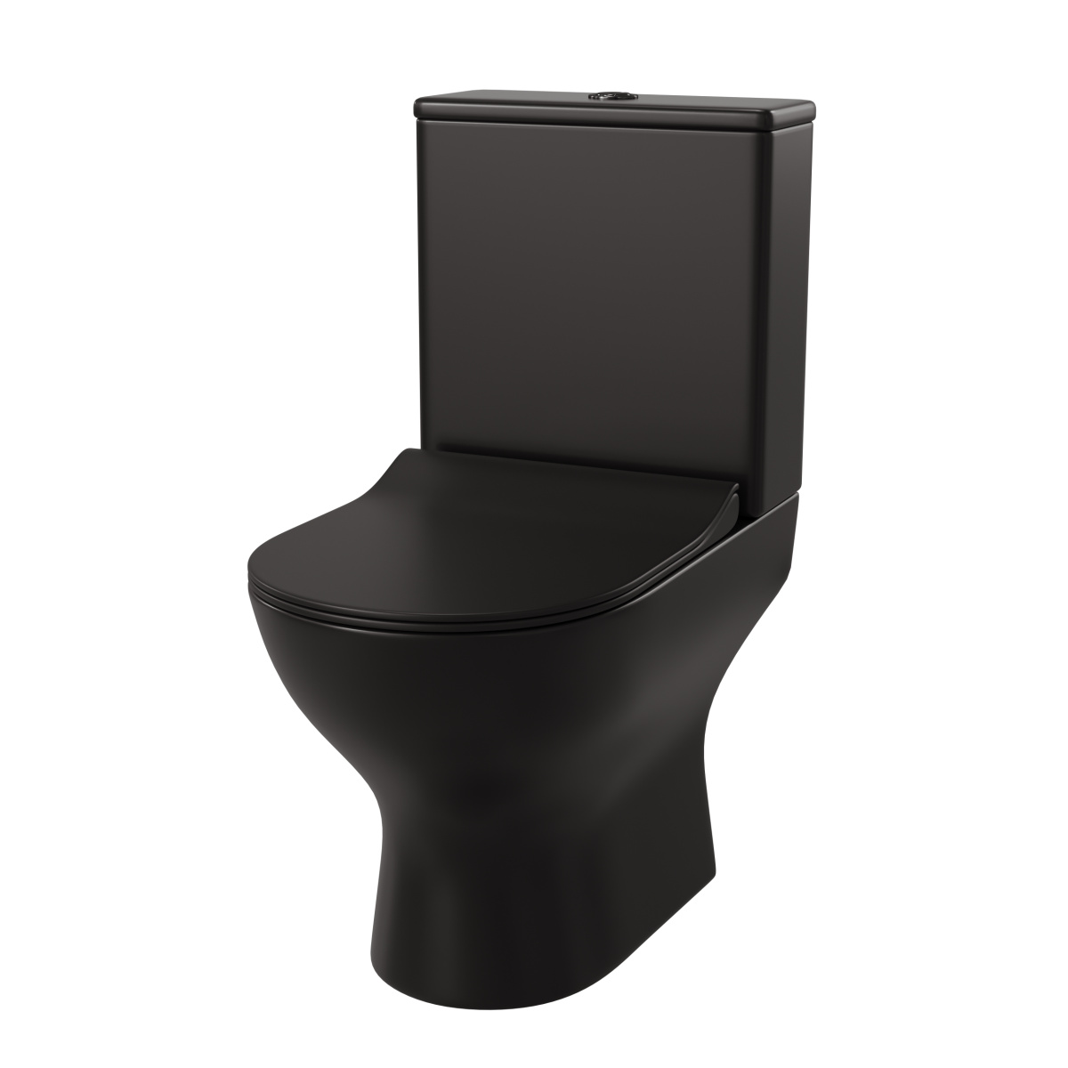 Унитаз напольный с бачком Taliente Arte AR35045 Nero черный с сиденьем безободковый душевой смыв