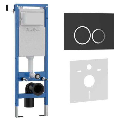 Комплект сантехническая инсталляция с клавишей смыва Iberica Blanca ESTI-O IB.001M.822
