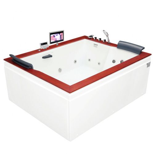 Ванна акриловая гидромассажная Gemy G9052 II O R 185х150 пристенная прямоугольная с каркасом