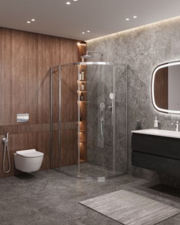 Душевой уголок Cezares MOLVENO MOLVENO-RH-1-120/90-C-Cr-IV 120х90 стекло прозрачное профиль хром без поддона