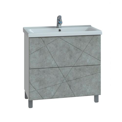 Тумба под раковину Vigo Geometry 016 бетон 70х40 напольная цвет серый