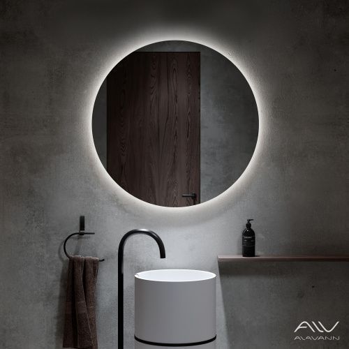 Зеркало с подсветкой Alavann Rondo ALV0115003 90х90 подвесное