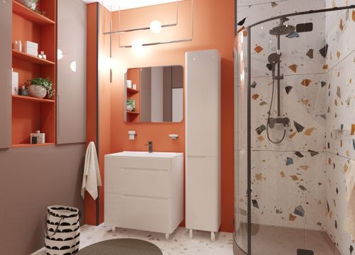 Тумба с раковиной Эстет Kare Luxe ФР-00015241 90х40 напольная цвет белый