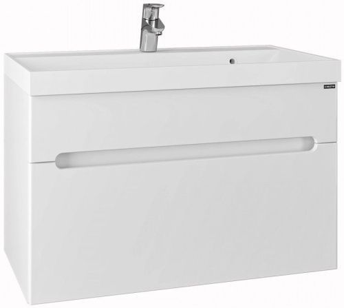 Тумба под раковину СанТа Лондон 224004л 80х40 подвесная цвет белый