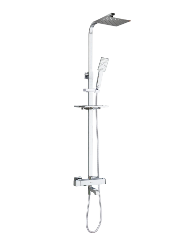 Душевая стойка WeltWasser 10000000943 настенная цвет хром с термостатом