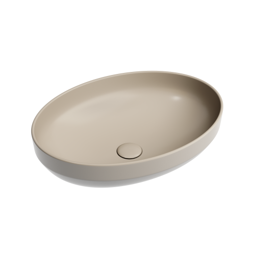 Раковина из сантехнического фарфора Ceramica Nova ELEMENT CN6056MC 50х40 накладная цвет коричневый без отверстий под смеситель