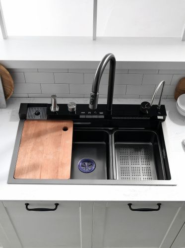 Кухонная мойка Esbano GEYSERUS-5 ESMKGEYS5 70х45 цвет оружейная сталь поверхность матовая