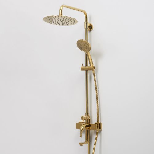 Душевая стойка Wasserkraft Sauer A17101 настенная цвет золото