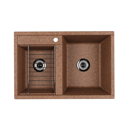 Кухонная мойка Aquaton Делия 1A723132DE270 80х50 цвет коричневый