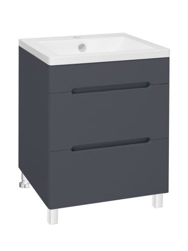 Тумба под раковину Runo Парма 00-00001454 60х40 напольная цвет серый