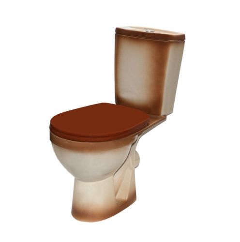 Унитаз-компакт напольный с бачком Rosa Рио Вн УнК315 коричневый с сиденьем каскадный смыв