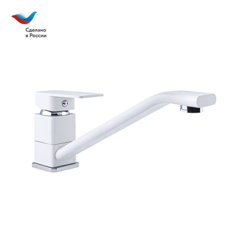 Смеситель для кухни Славен Коттедж СЛ-ОД-Н2Б на мойку белый
