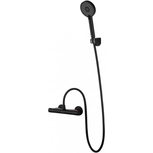 Смеситель для душа Wonzon & Woghand Inn WW-B1005-A-MB настенный черный с термостатом