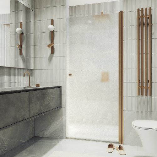 Душевая дверь Maybah Glass MGD-814-2 90х200 стекло тонированное профиль бронза