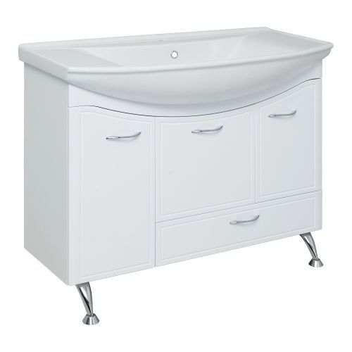 Тумба под раковину Runo Севилья 00000000598 100х30 напольная цвет белый