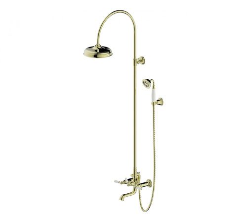 Душевая стойка Bravat ART F65193BAF-A2-RUS настенная цвет золото