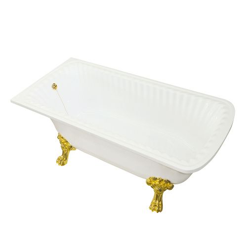 Ванна из искусственного камня Migliore OLIVIA ANG 25444 175х80 отдельностоящая прямоугольная с ножками