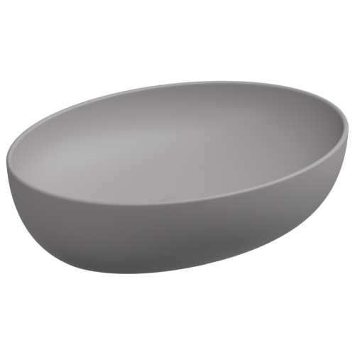 Раковина керамическая GSG Ceramic Design Easy EALAVOV55038 60х40 накладная цвет серый без отверстий под смеситель