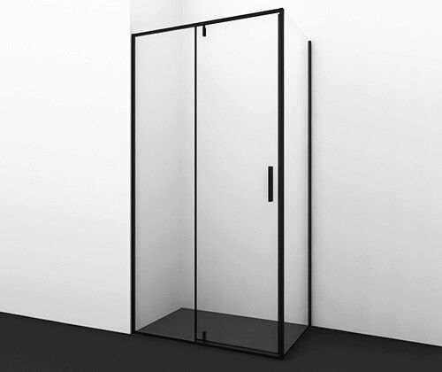 Душевой уголок Wasserkraft 74P19 100х100 стекло прозрачное профиль черный без поддона