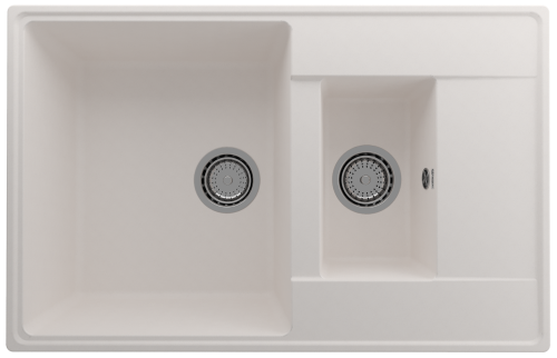 Кухонная мойка Ulgran Quartz Prima 780 1,5 K-01 80х50 цвет белый поверхность матовая