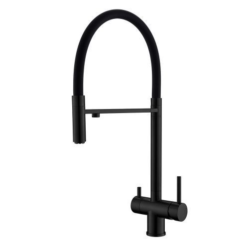 Смеситель для кухни WesnaArt Eko EKO05-160MatBlack на мойку черный