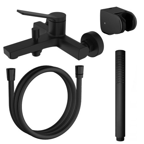 Смеситель Azario VISE AZ-VSA238330PA настенный черный