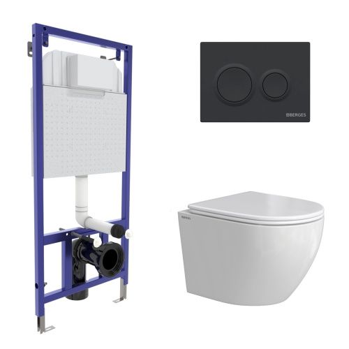 Комплект унитаз с инталляцией и клавишей смыва Berges NOVUM 043390