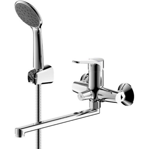 Смеситель Bravat Emeralda F6135147CP-LB-RUS настенный хром