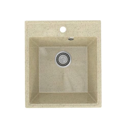 Кухонная мойка Practik PR-425 PR-M-425-002 43х49 цвет бежевый поверхность глянцевая