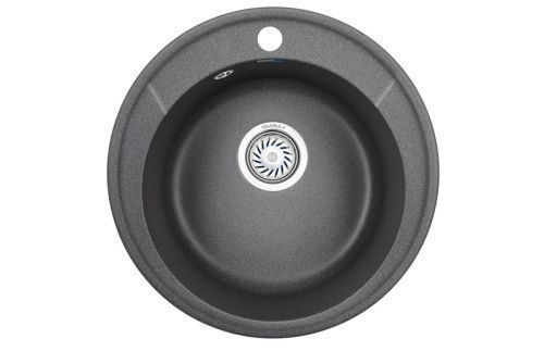Кухонная мойка Granula 4802, ГРАФИТ 50х50 цвет черный поверхность матовая