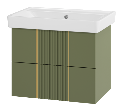 Тумба под раковину Brevita Vega VEG-09070-0802Я 60х40 подвесная цвет зеленый