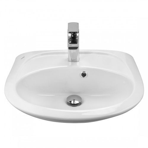 Раковина из сантехнического фарфора Santek Бриз 1WH110451 50х40 подвесная цвет белый 1 отверстие под смеситель