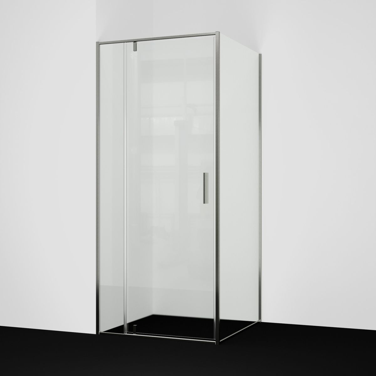 Душевой уголок Wasserkraft Spree 14P 14P19 100х100 стекло прозрачное профиль никель без поддона