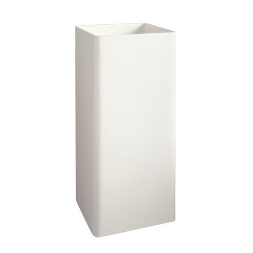 Раковина из искусственного камня MonteBianco Torre 400 13011 40х40 напольная цвет белый без отверстий под смеситель