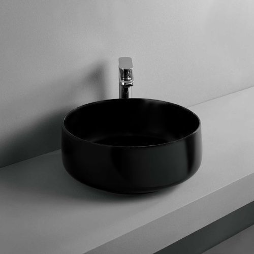 Раковина керамическая Artceram COGNAC COL004 17 00 40 см накладная цвет черный без отверстий под смеситель