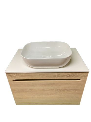 Тумба с раковиной Sintesi STL.W7817_SIN-LVB-APP-403 60х60 подвесная цвет белый