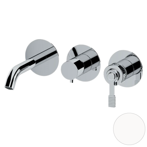 Смеситель для ванны Remer Atelier AL54D3PBO встраиваемый в стену белый