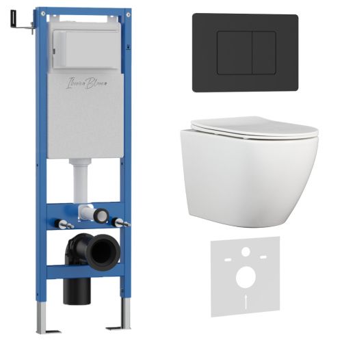Комплект унитаз с инталляцией и клавишей смыва Iberica Blanca BILBAO ALTO IB.001M.BLA.231.112