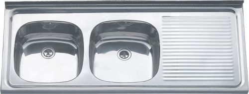 Кухонная мойка Melana 194 120х50 цвет хром