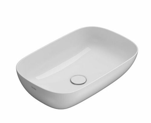 Раковина керамическая Globo T-EDGE B6R60BI 60х40 накладная цвет белый без отверстий под смеситель