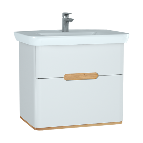 Тумба с раковиной Vitra Sento 60824 80х50 подвесная цвет белый