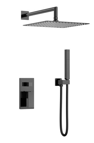 Душевая система Boheme Qubic 474-3-SGM встраиваемая в стену цвет серый