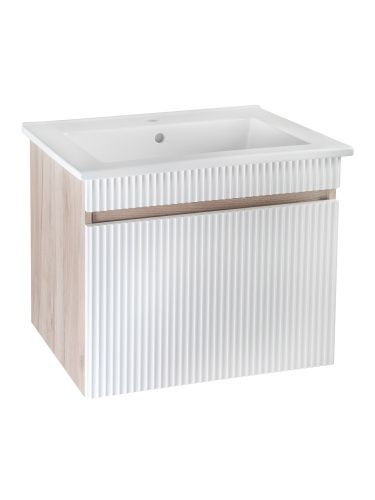 Тумба под раковину Runo Модена 00-00001425 60х50 подвесная цвет коричневый