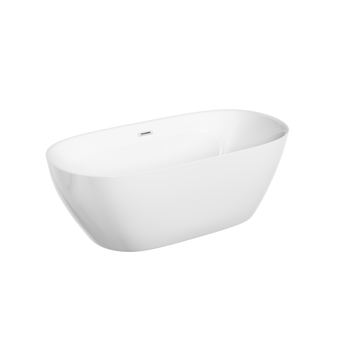 Ванна акриловая Sancos Fusion FB03 170х80 отдельностоящая овальная с каркасом