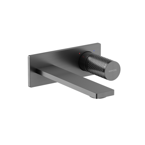 Смеситель для раковины Sancos Nexus SC9013GG встраиваемый в стену вороненая сталь