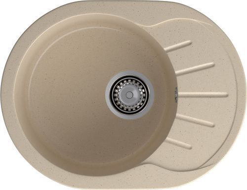 Кухонная мойка Granfest Rondo R-580L кашемир 60х45 цвет бежевый поверхность матовая