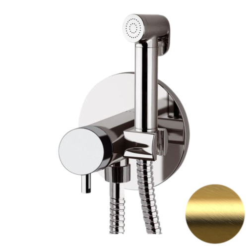 Гигиенический душ со смесителем Daniel TK645C254DCDP золото