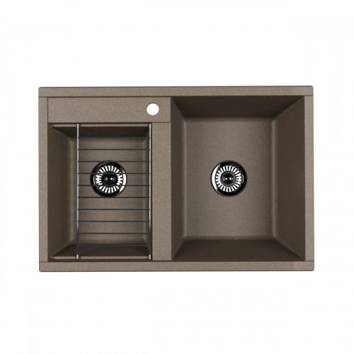 Кухонная мойка Aquaton Делия 78 1A723132DE250 80х50 цвет серый