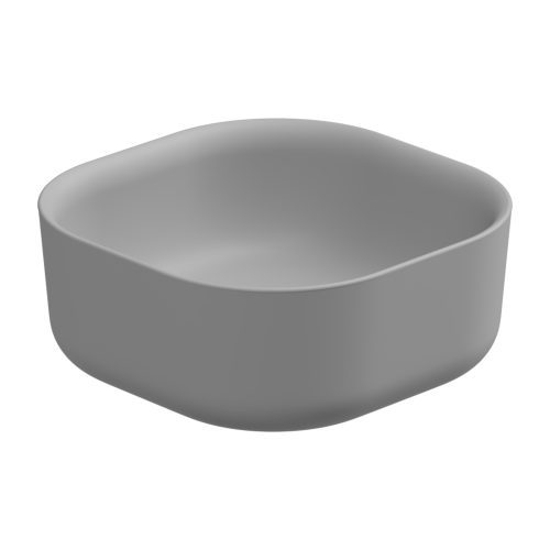 Раковина керамическая GSG Ceramic Design Hit! HILAVQU42033 40х40 накладная цвет серый без отверстий под смеситель